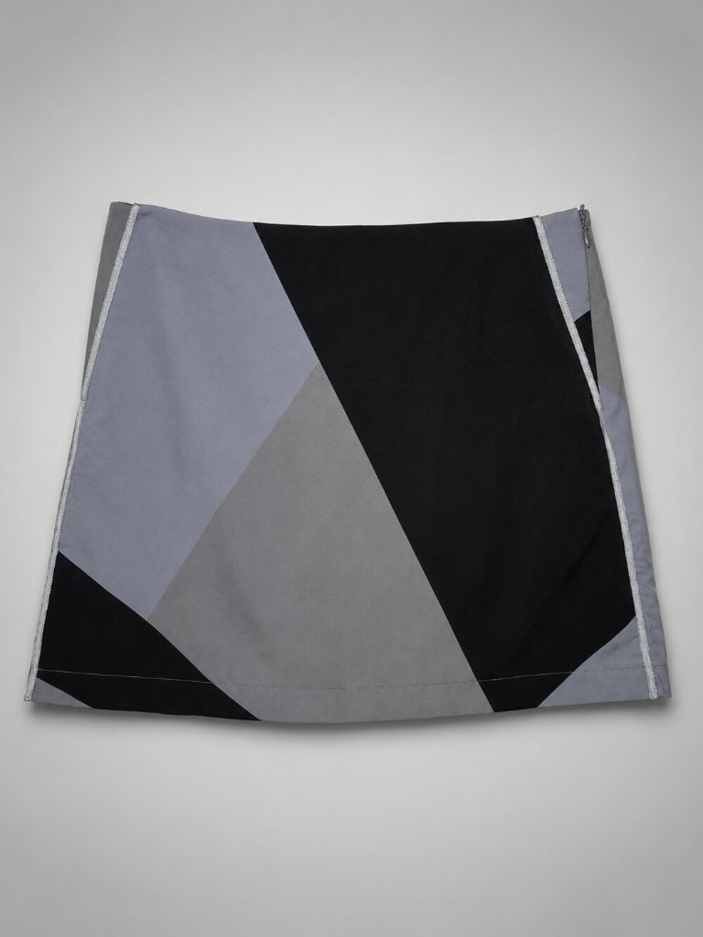 Golftini Geometric Colorblock Golf Skort Gray Black Athletic Skirt
